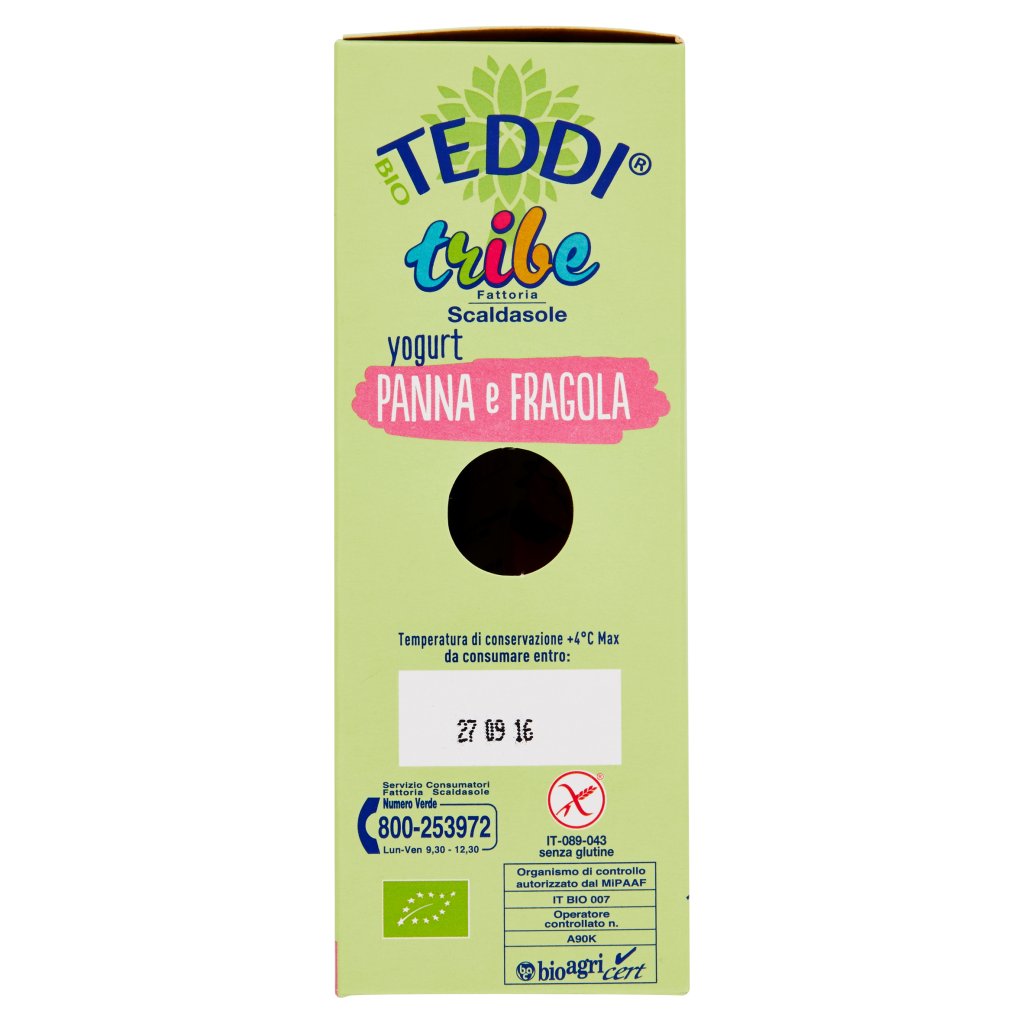 Teddi Bio Tribe Yogurt Panna Fragola 3 x 85 g