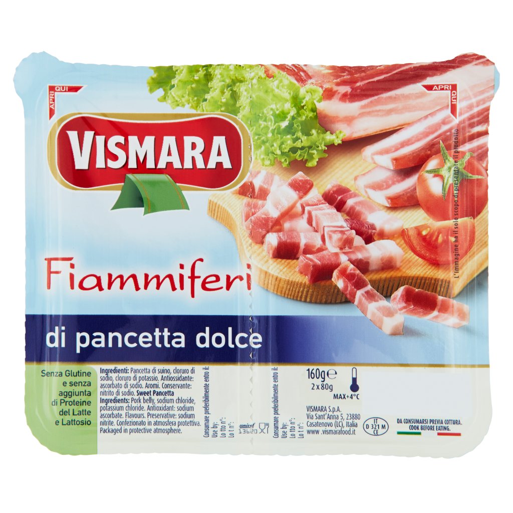 Vismara Fiammiferi Di Pancetta Dolce 2 X 80 G Everli