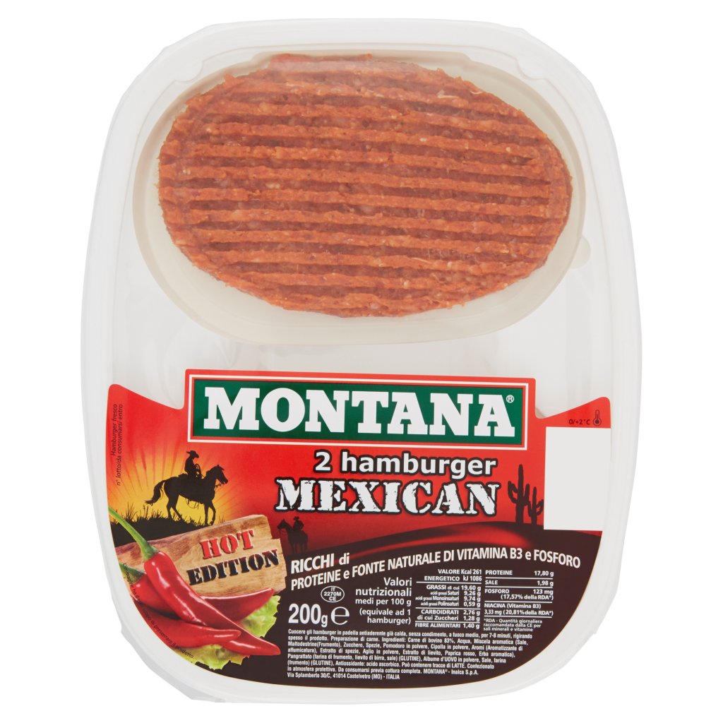 Montana 2 Hamburger Mexican 2 x 100 g