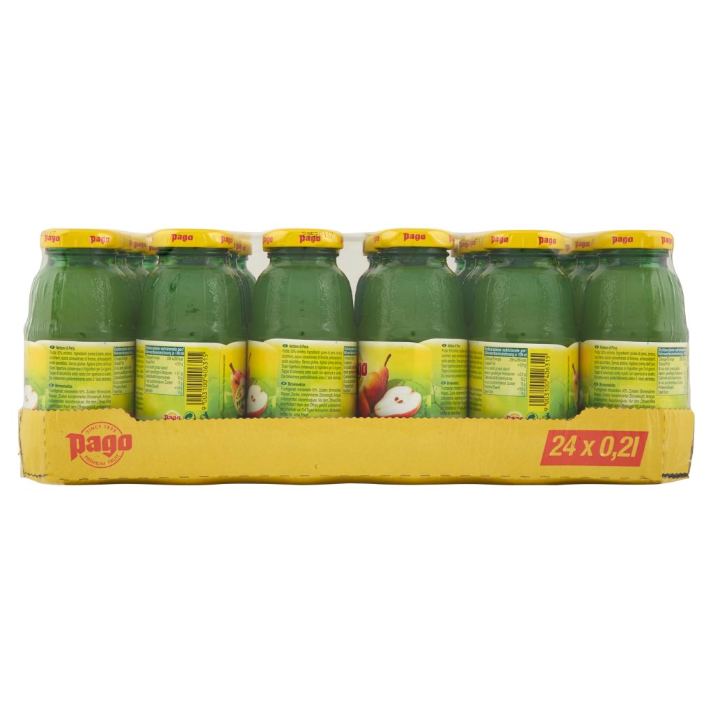 Pago Succo Di Frutta Pera Nettare Bottiglia Vetro Monodose 20 Cl X 24 Supermercato24 2077