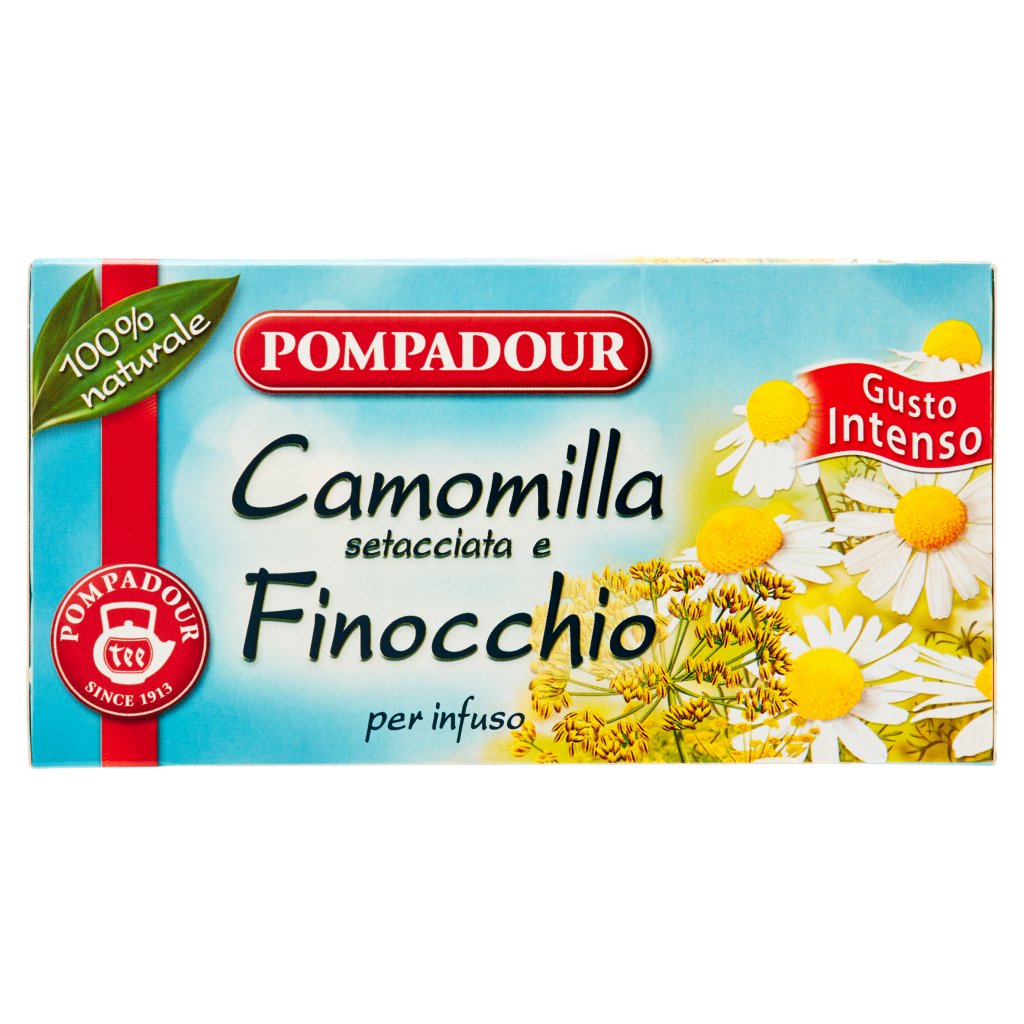 Pompadour Camomilla Setacciata e Finocchio per Infuso 18 Bustine 39,6 g